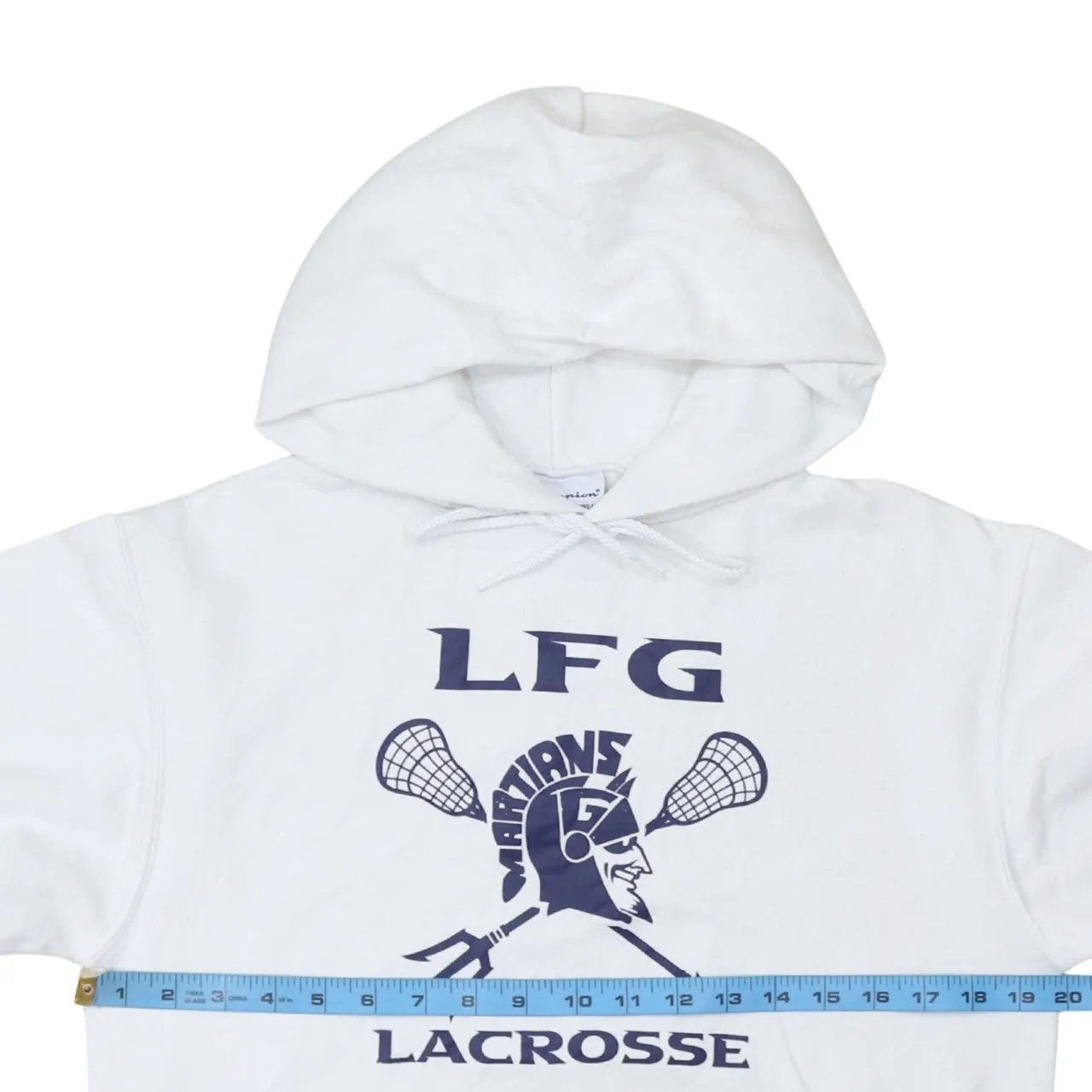 Champion White Hoodie Men's Small Printed LFG Lacrosse Graphic Number 11 Sweatshirt sold by Vintage Club product image thumbnail 5