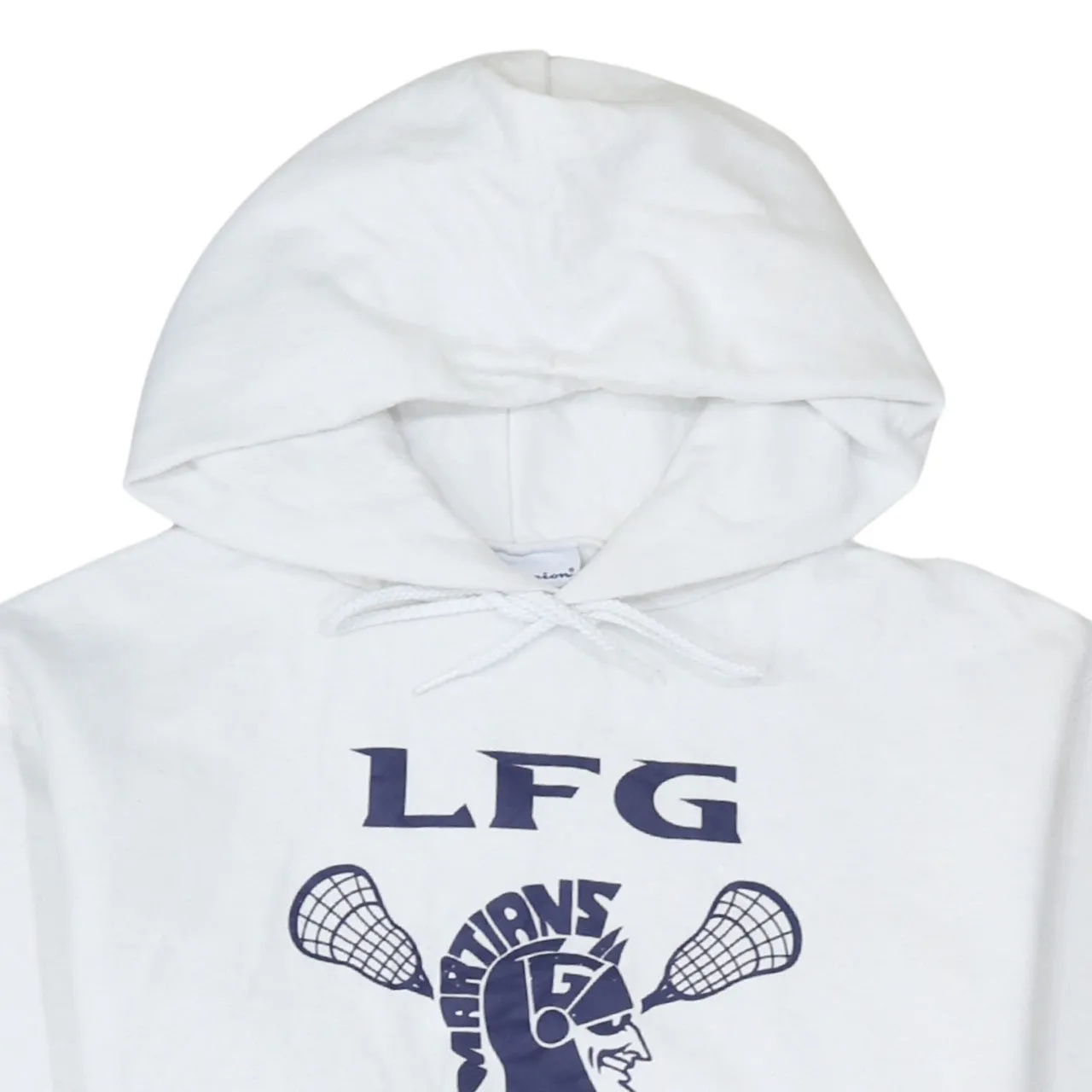 Champion White Hoodie Men's Small Printed LFG Lacrosse Graphic Number 11 Sweatshirt sold by Vintage Club product image thumbnail 3