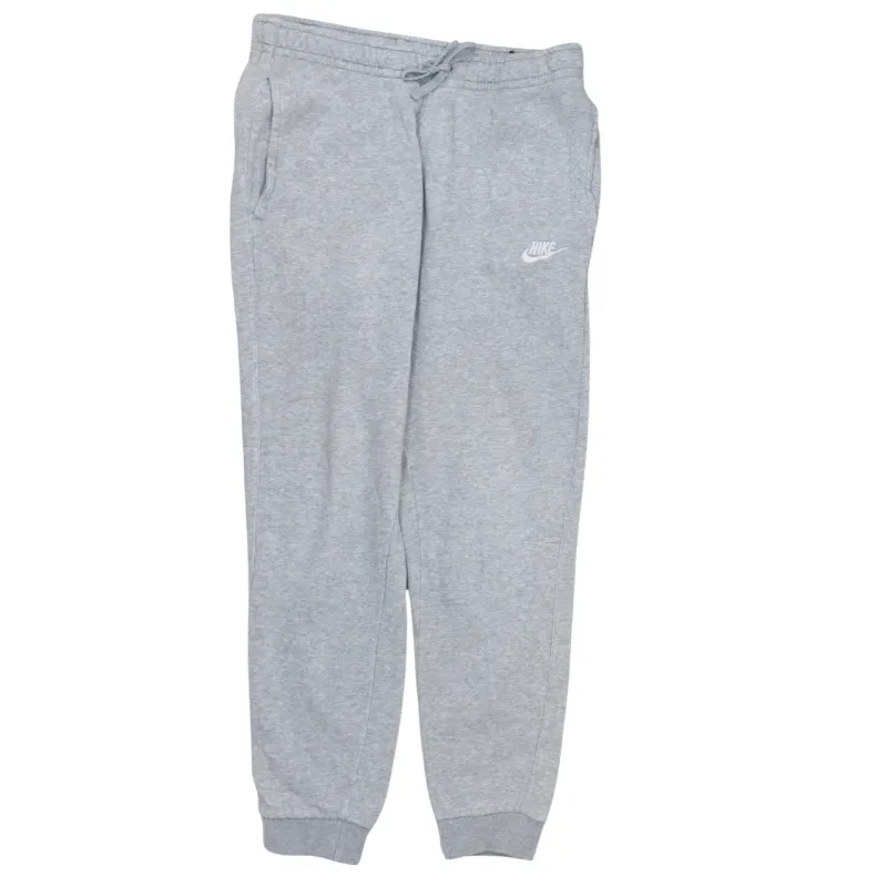 Nike Light Grey Joggers Men’s Small Embroidered Swoosh Cuffed Fleece Sweatpants sold by Vintage Club