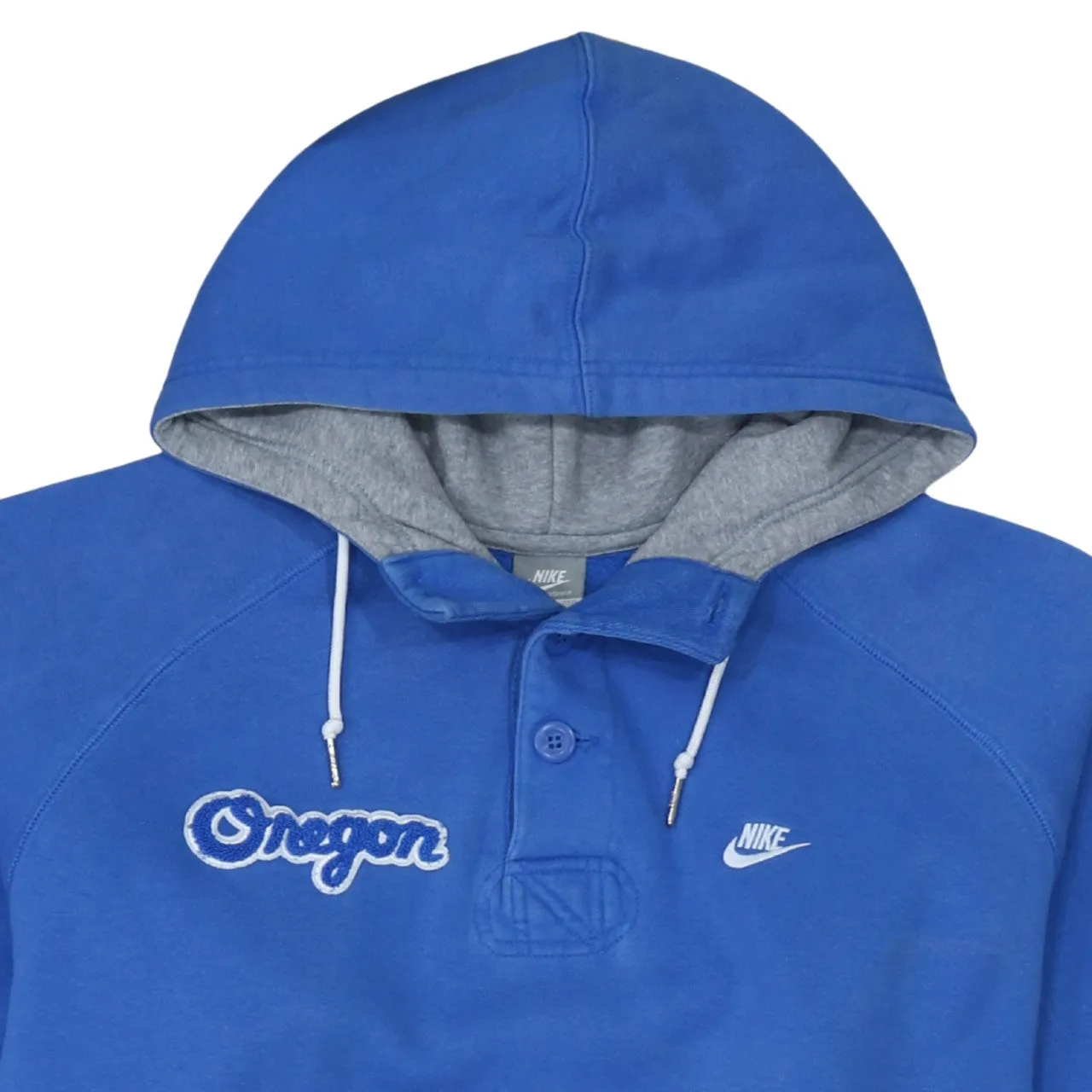 Nike 90's Swoosh Quarter Button Hoodie XXLarge (2XL) Blue sold by Vintage Club product image thumbnail 3
