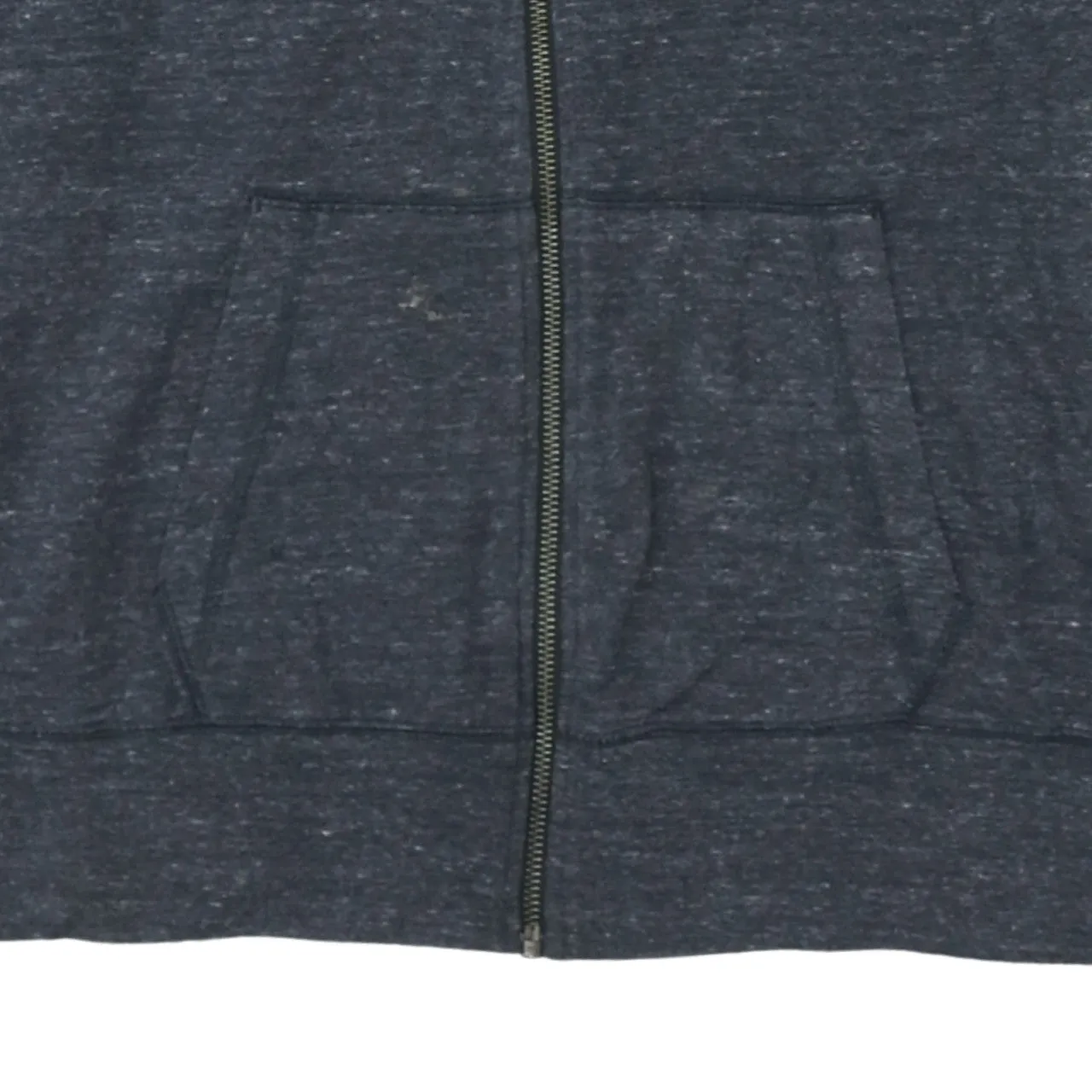 Nike Dark Heather Grey Full Zip Hoodie Men's Medium Printed Chest Logo Split Pocket Sweatshirt sold by Vintage Club product image thumbnail 4