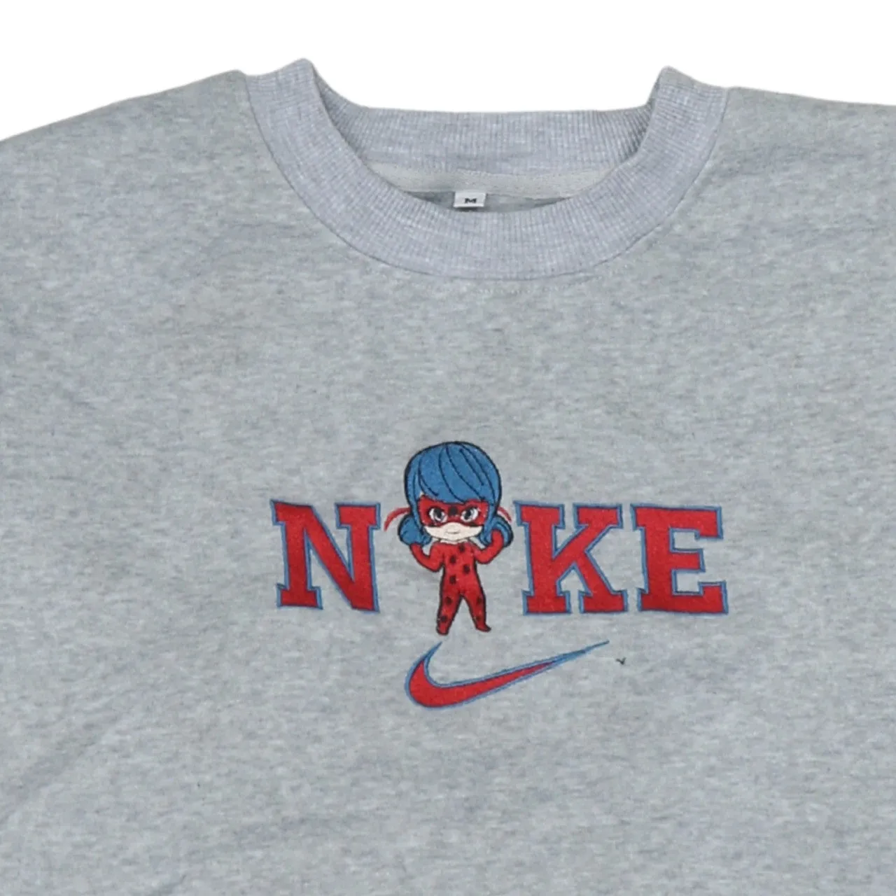 Nike 90's Center Middle Swoosh Crew Neck Sweatshirt Medium Grey sold by Vintage Club product image thumbnail 3