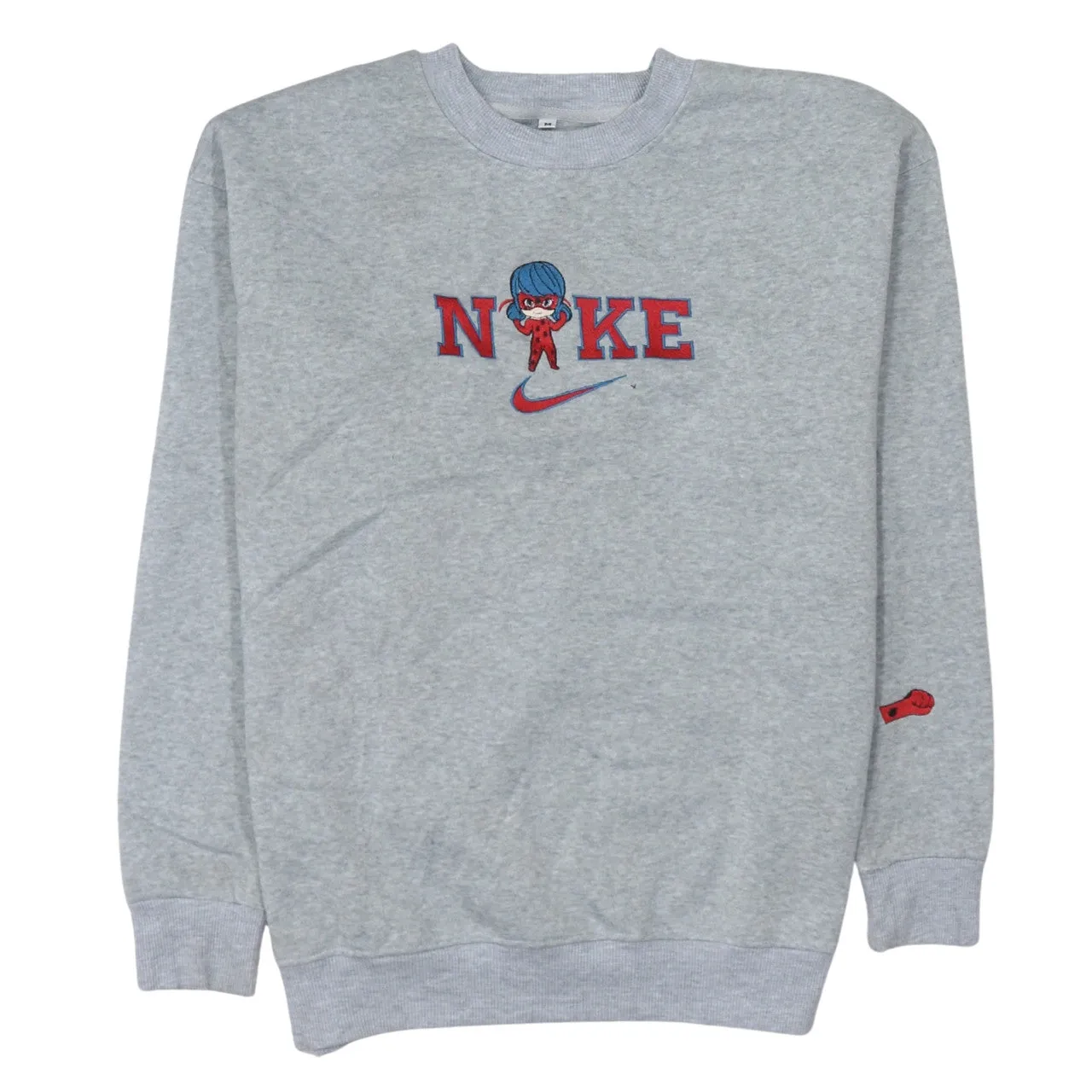 Nike 90's Center Middle Swoosh Crew Neck Sweatshirt Medium Grey sold by Vintage Club