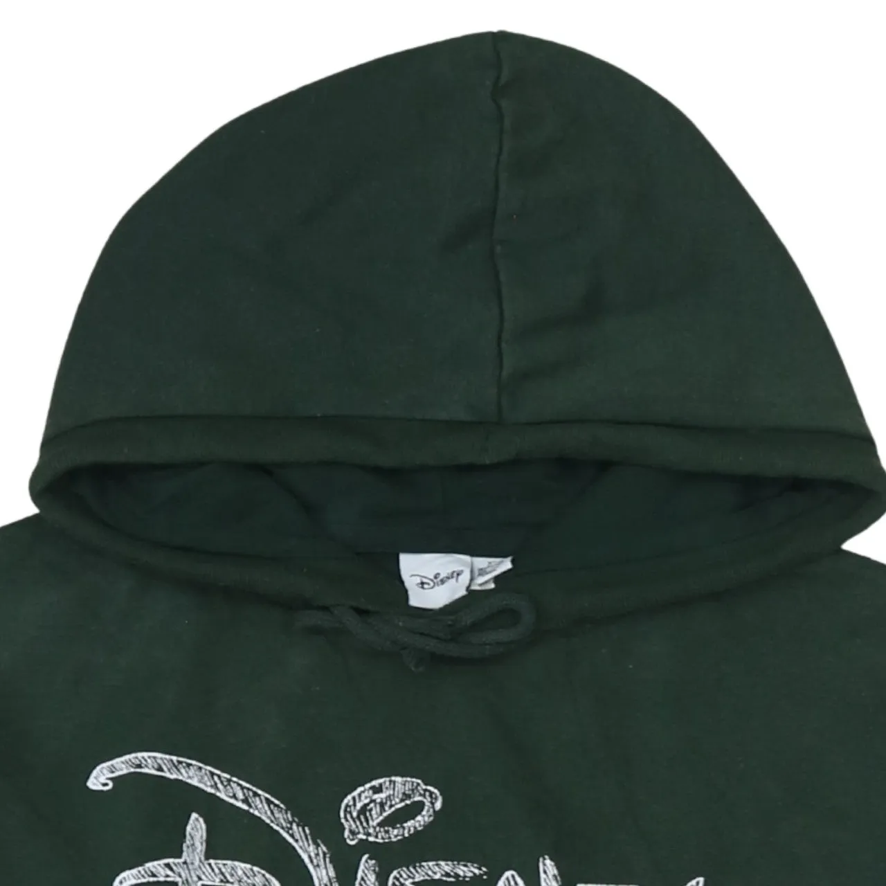 Disney Dark Green Hoodie Women's XSmall Printed Logo Front Pouch Fleece Pullover Sweatshirt sold by Vintage Club product image thumbnail 3