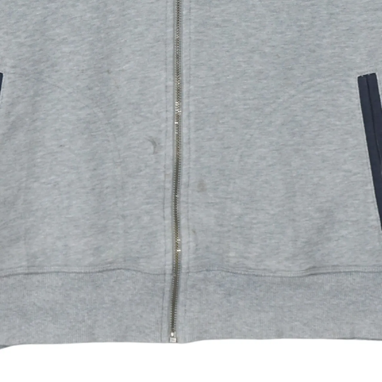 Penguin Grey Full Zip Hoodie Women’s Large Navy Raglan Sleeves Embroidered Logo Sweatshirt sold by Vintage Club product image thumbnail 4