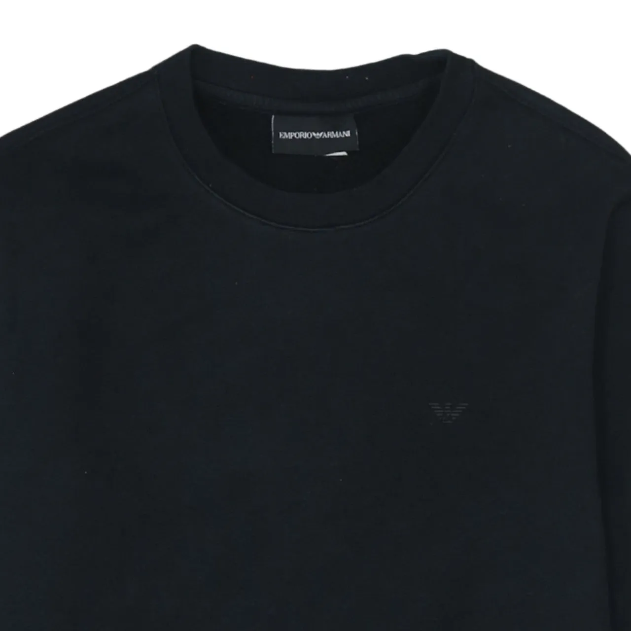 Emporio Armani 90's Plain Crew Neck Sweatshirt Medium Black sold by Vintage Club product image thumbnail 3