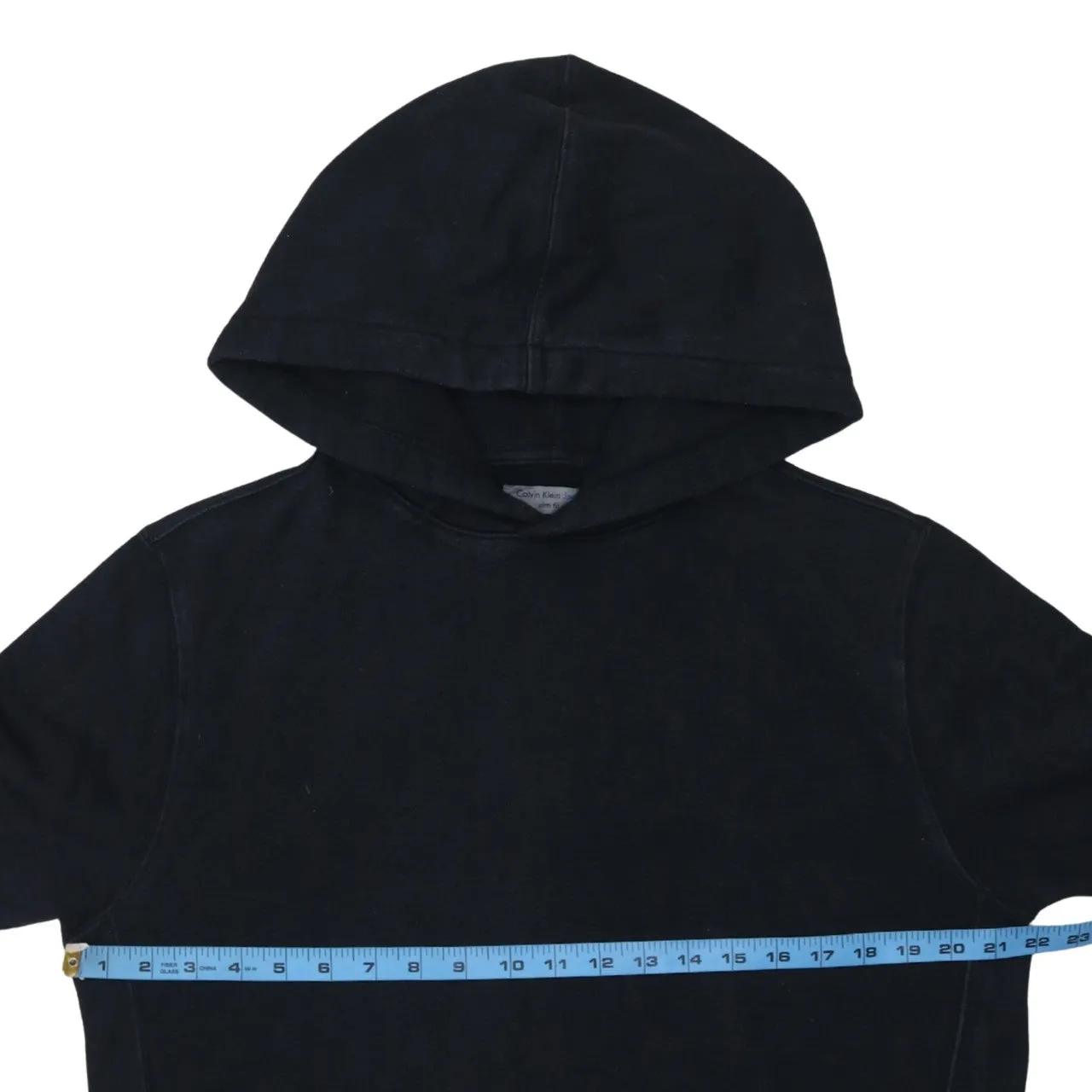 Calvin Klein 90's Drawstring Pockets Pullover Hoodie Large Black sold by Vintage Club product image thumbnail 5