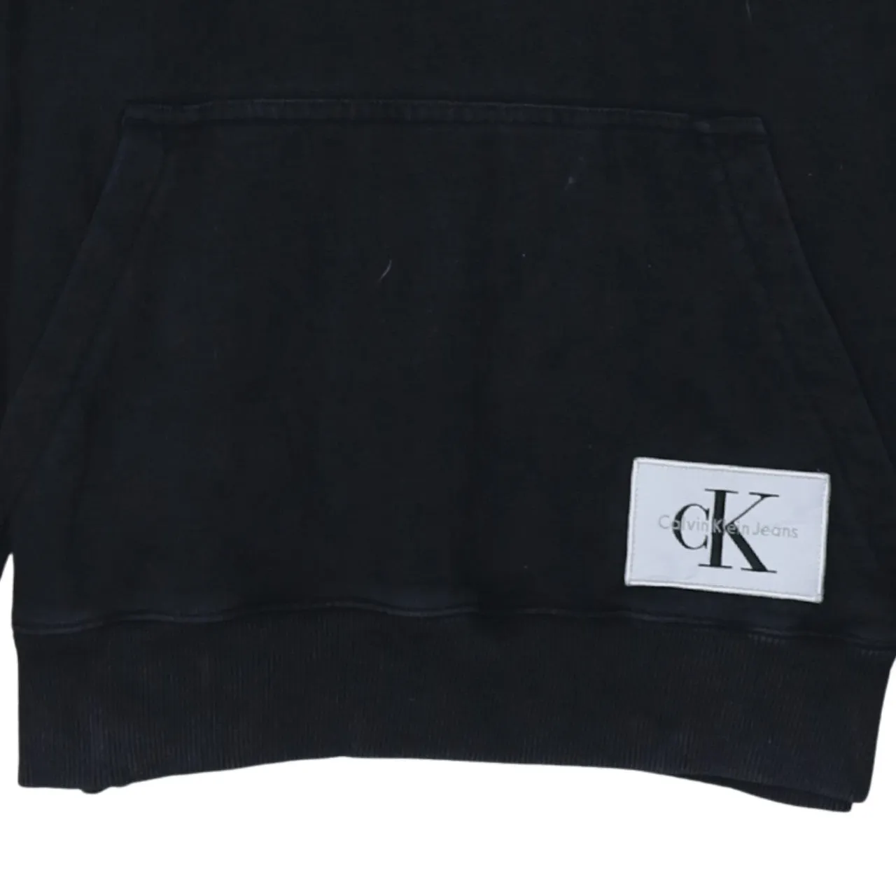 Calvin Klein 90's Drawstring Pockets Pullover Hoodie Large Black sold by Vintage Club product image thumbnail 4