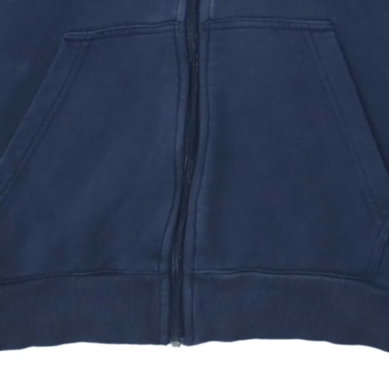 Adidas 90's Striped Sleeve Full Zip Up Hoodie Medium Navy Blue sold by Vintage Club product image thumbnail 4