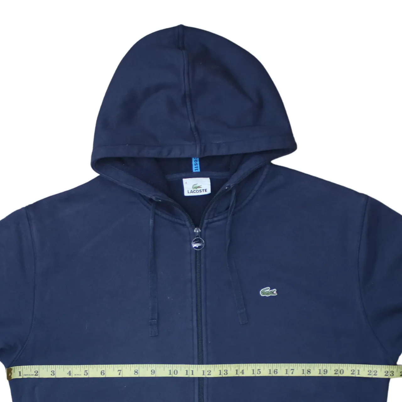 Lacoste 90's Lightweight Full Zip Up Hoodie Medium Navy Blue sold by Vintage Club product image thumbnail 5