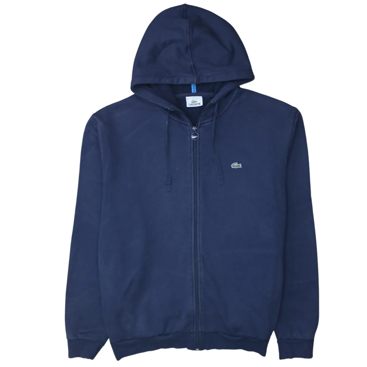 Lacoste 90's Lightweight Full Zip Up Hoodie Medium Navy Blue sold by Vintage Club