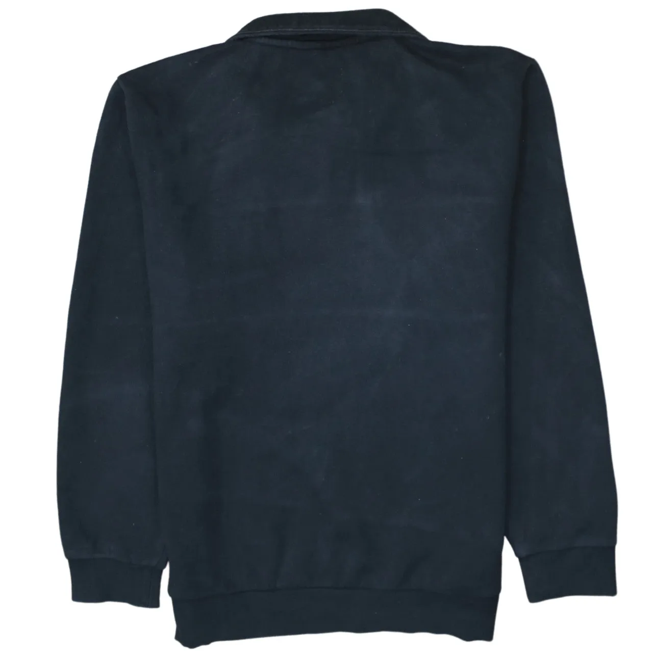 Adidas Black Quarter Zip Sweatshirt Men's Medium Embroidered Trefoil Logo Fleece Pullover sold by Vintage Club product image thumbnail 2