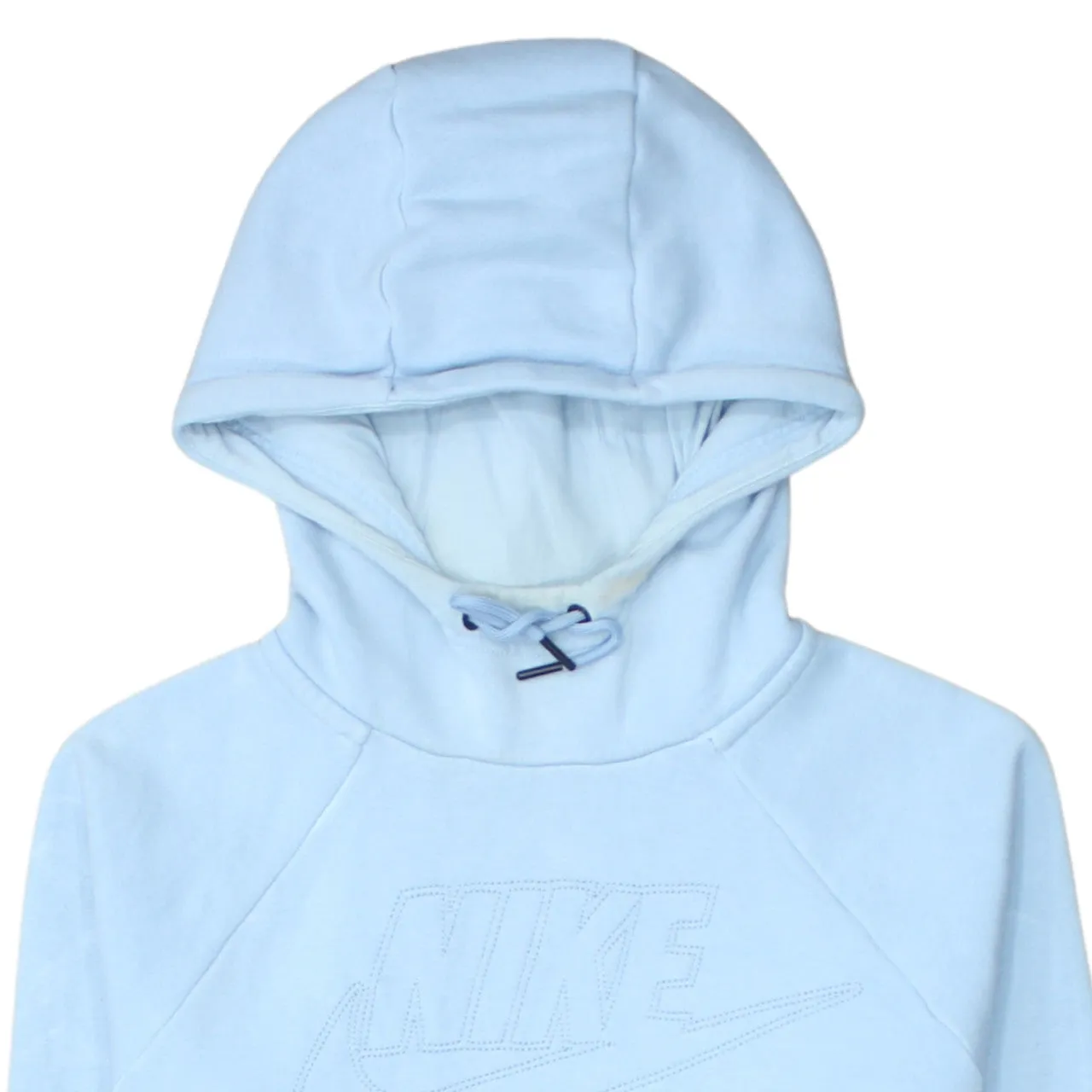 Nike Light Blue Hoodie Men's Small Embroidered Chest Logo Front Pocket Pullover Sweatshirt sold by Vintage Club product image thumbnail 3