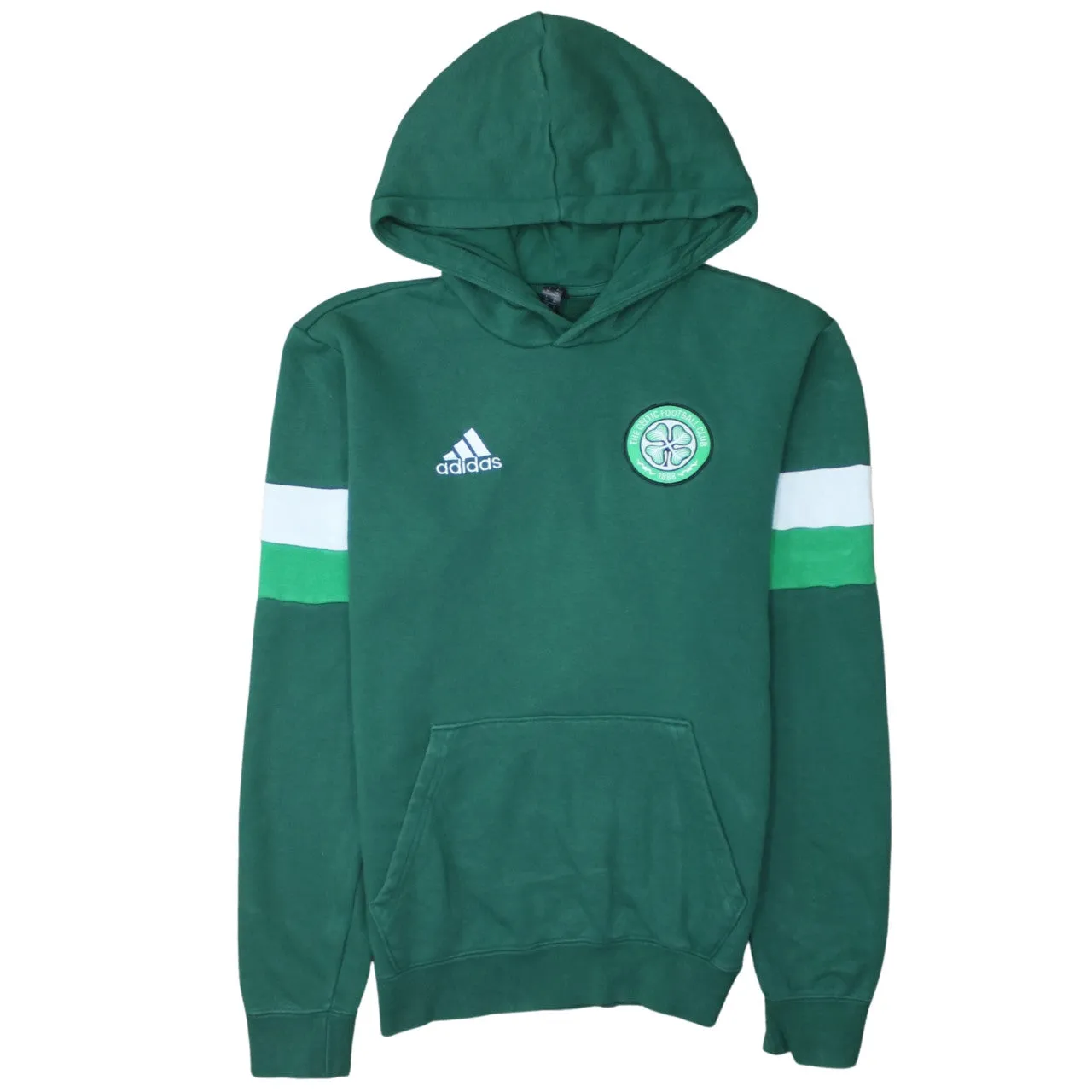 Adidas 90's Drawstring Pockets Pullover Hoodie XSmall Green sold by Vintage Club