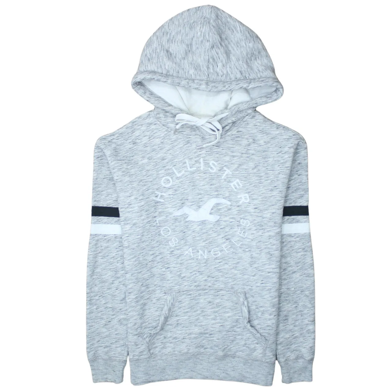 Hollister 90's Spellout Pullover Hoodie XSmall Grey sold by Vintage Club