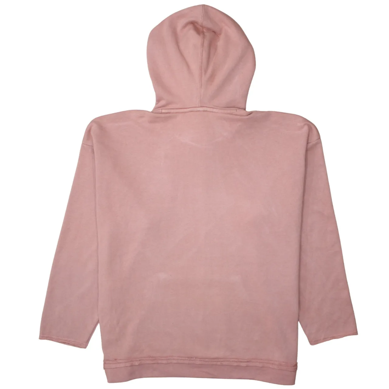 Adidas Pink Hoodie Women’s Medium Trefoil Printed Logo Front Pocket Pullover Sweatshirt sold by Vintage Club product image thumbnail 2
