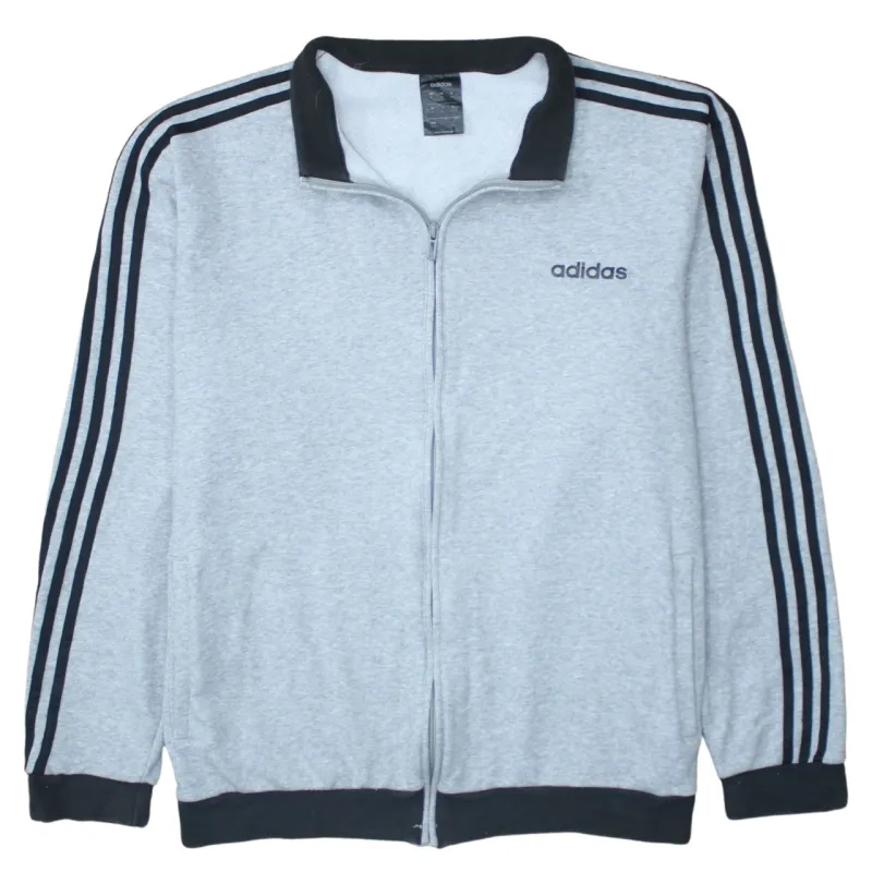 Adidas 90's Striped Sleeve Full Zip Up Sweatshirt XLarge Grey sold by Vintage Club