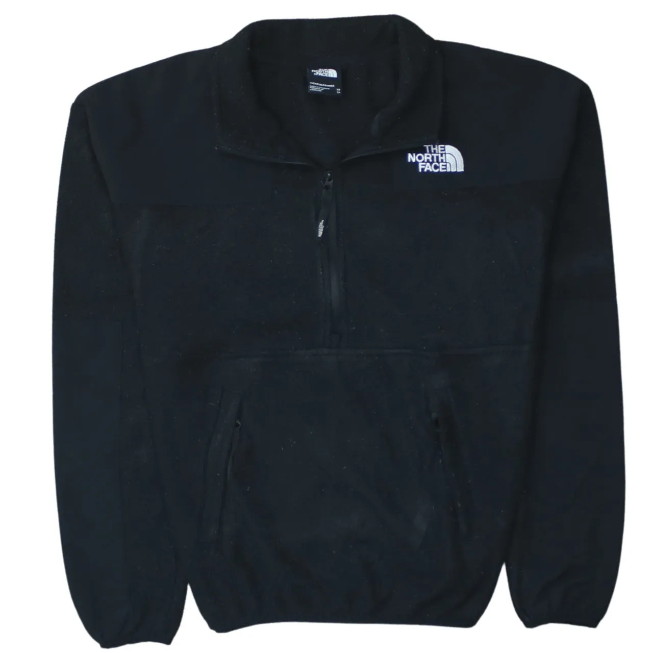 The North Face Black Fleece Jumper Women’s XSmall Half Zip Embroidered Logo Pockets Pullover Top sold by Vintage Club