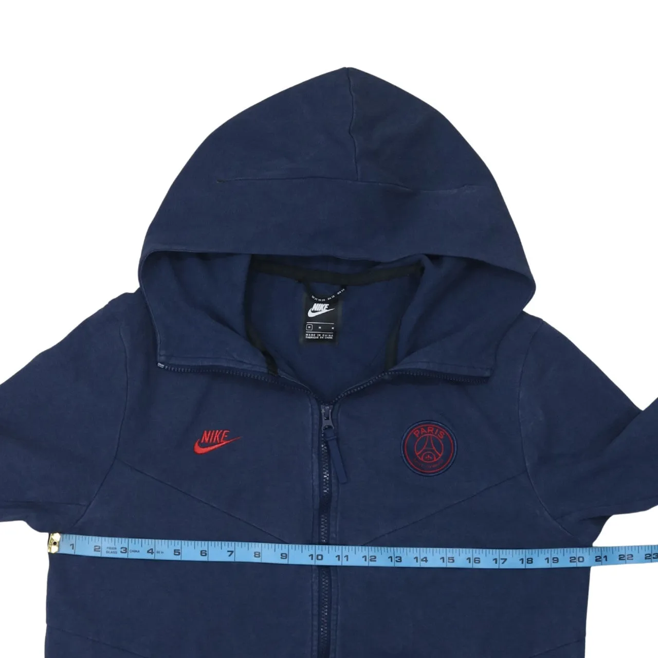 Nike 90's Swoosh Full Zip Up Hoodie Medium Navy Blue sold by Vintage Club product image thumbnail 5
