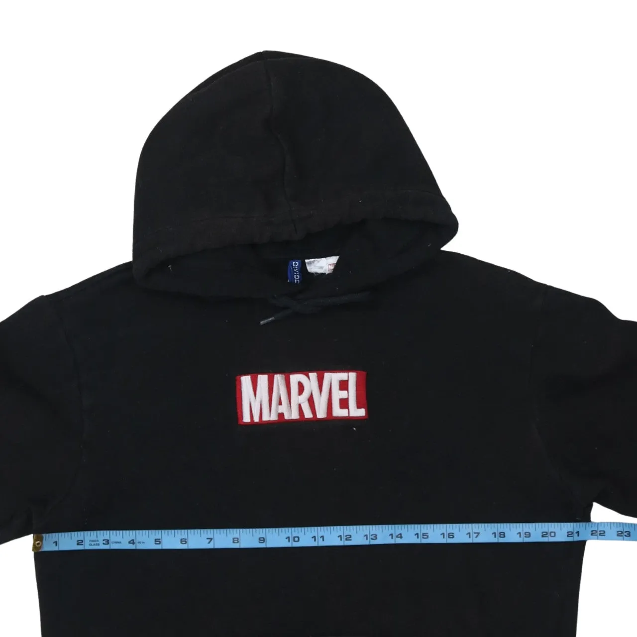Marvel Black Hoodie Men's Small Printed Box Logo Front Pocket Pullover Sweatshirt sold by Vintage Club product image thumbnail 5