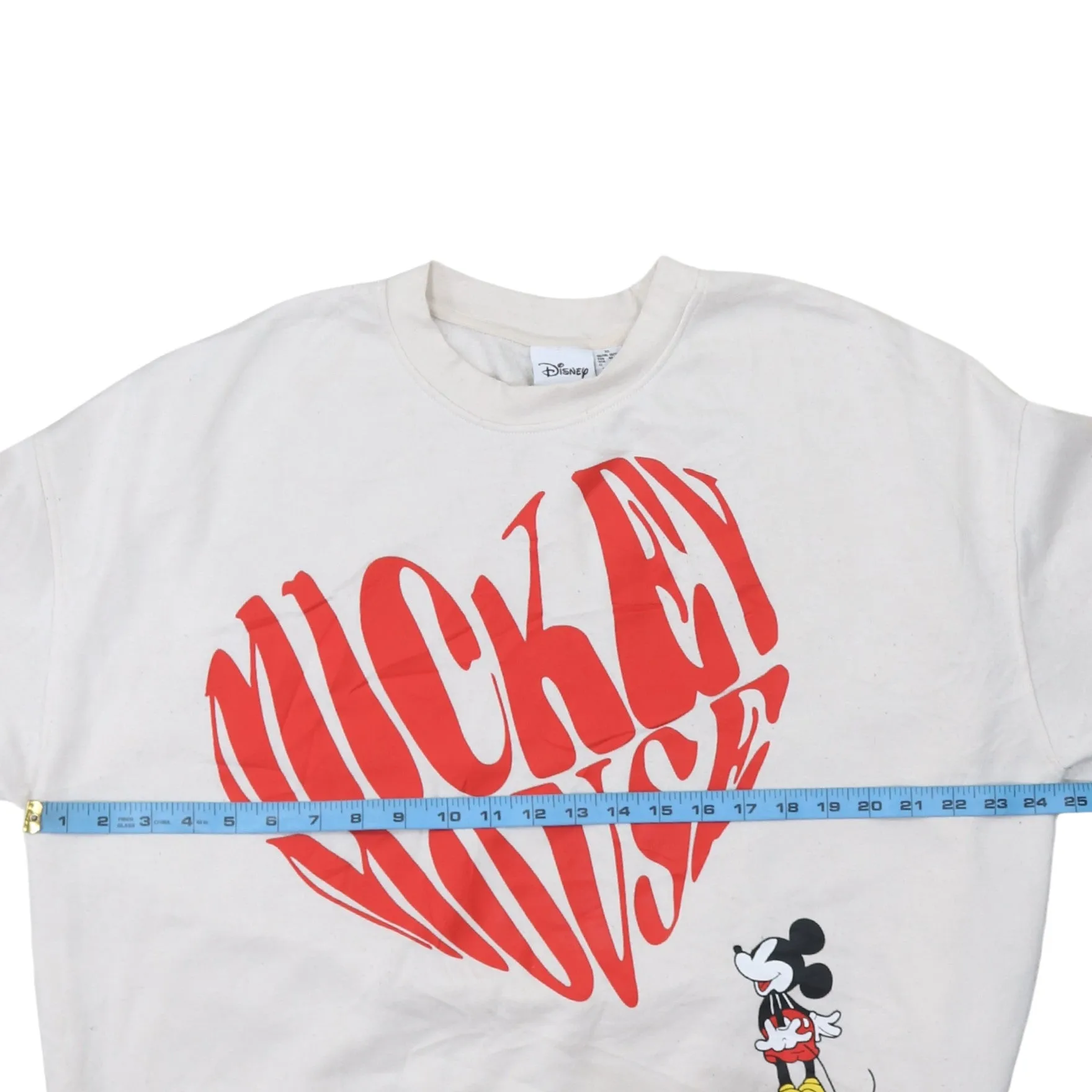 Disney 90's Mickey Mouse Crew Neck Sweatshirt XLarge Beige Cream sold by Vintage Club product image thumbnail 5
