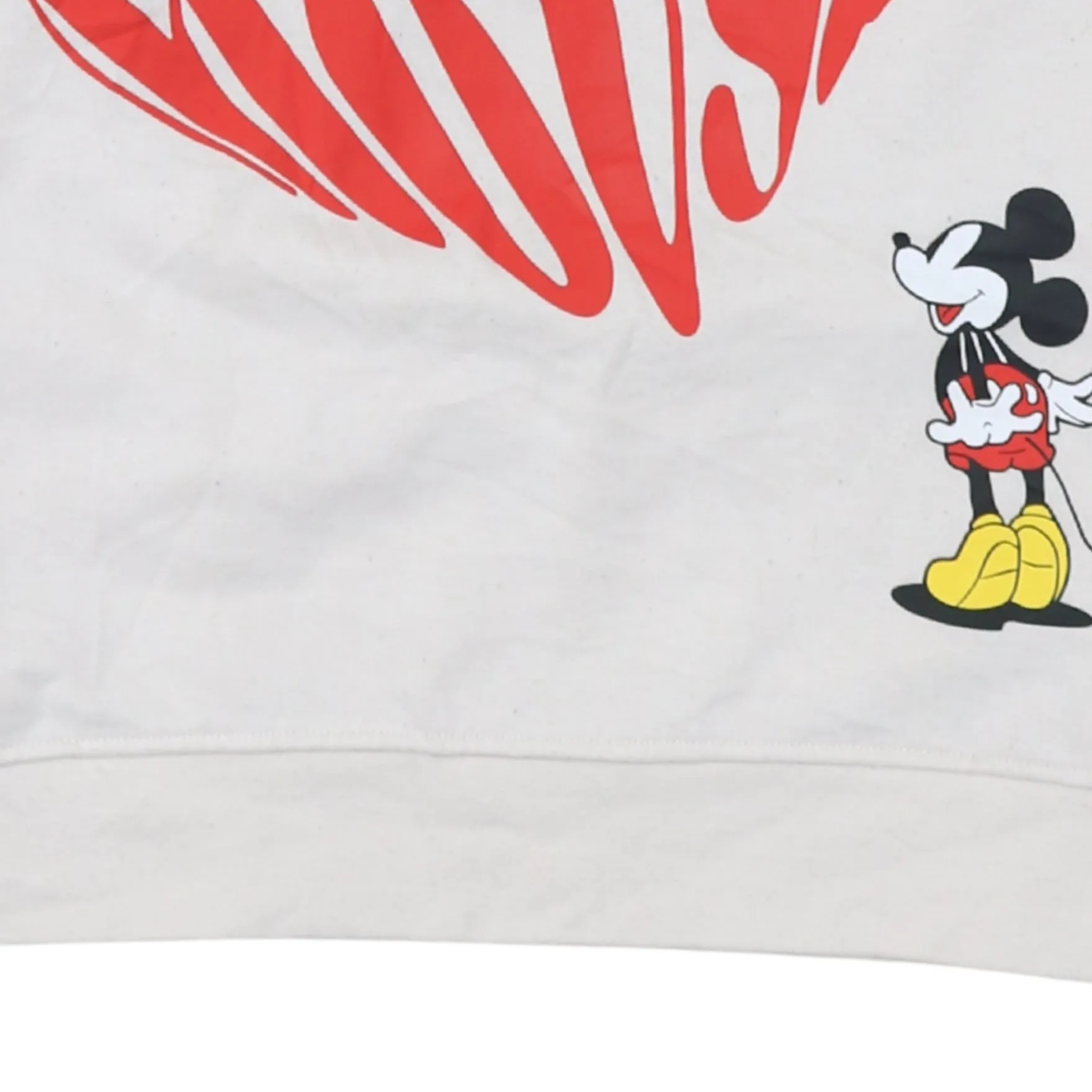 Disney 90's Mickey Mouse Crew Neck Sweatshirt XLarge Beige Cream sold by Vintage Club product image thumbnail 4