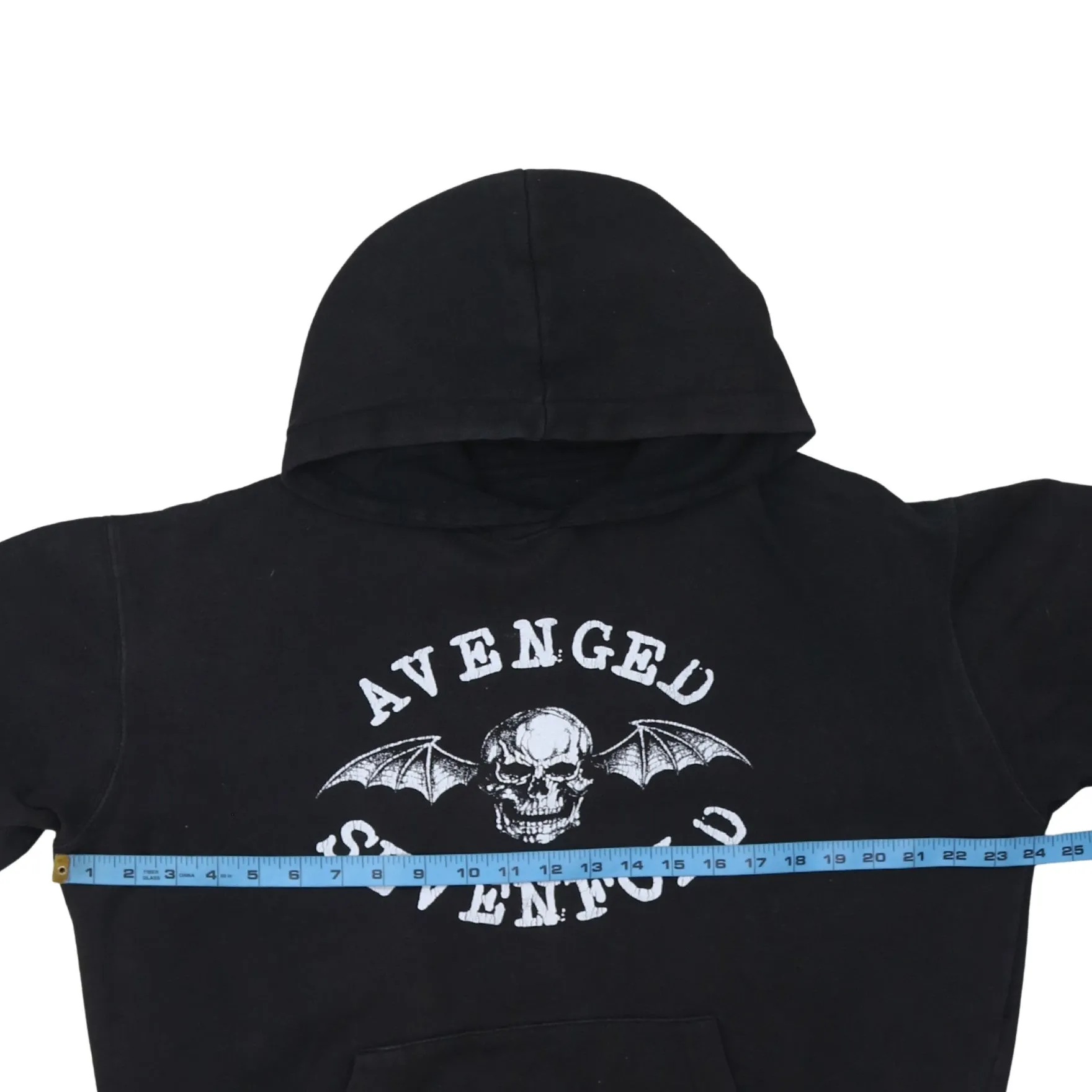 Retro 90's Drawstring Pockets Pullover Hoodie Medium Black sold by Vintage Club product image thumbnail 5