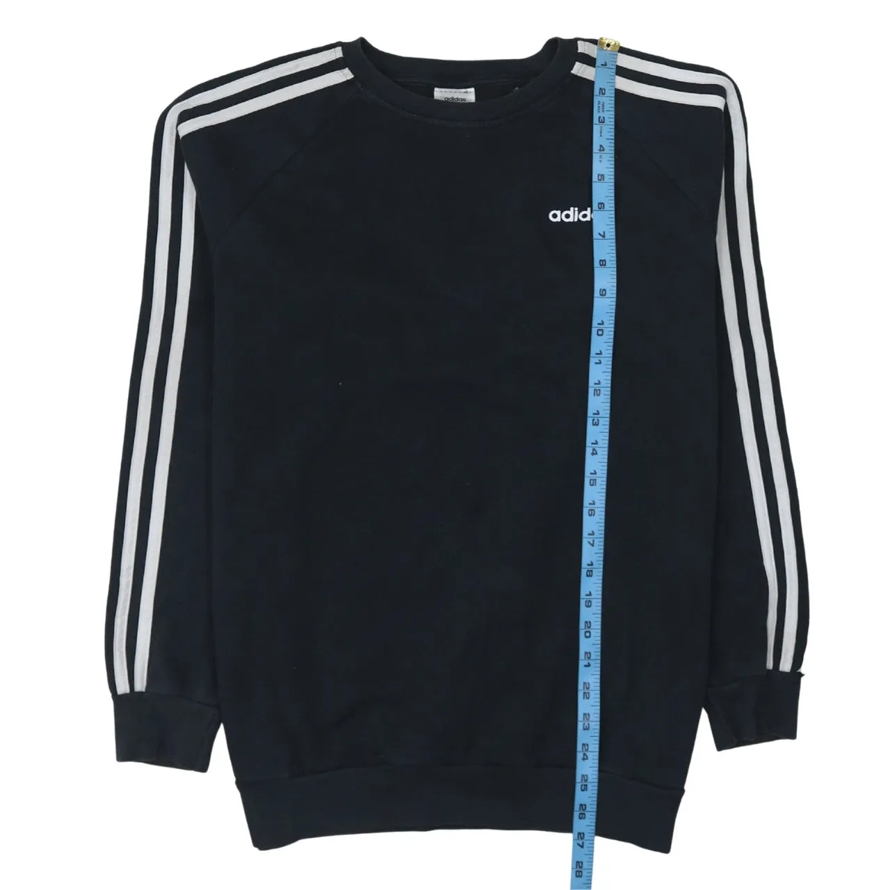 Adidas Black Sweatshirt Women’s XSmall Embroidered Logo Three Stripe Sleeves Pullover Top sold by Vintage Club product image thumbnail 5