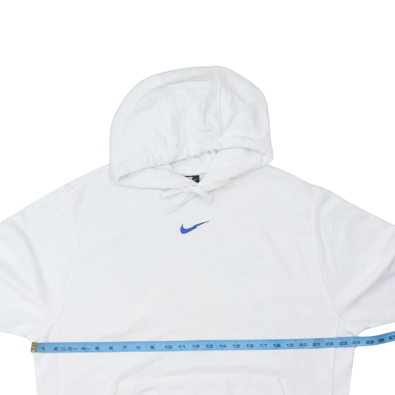 Nike 90's Center Middle Swoosh Pullover Hoodie Large White sold by Vintage Club product image thumbnail 5