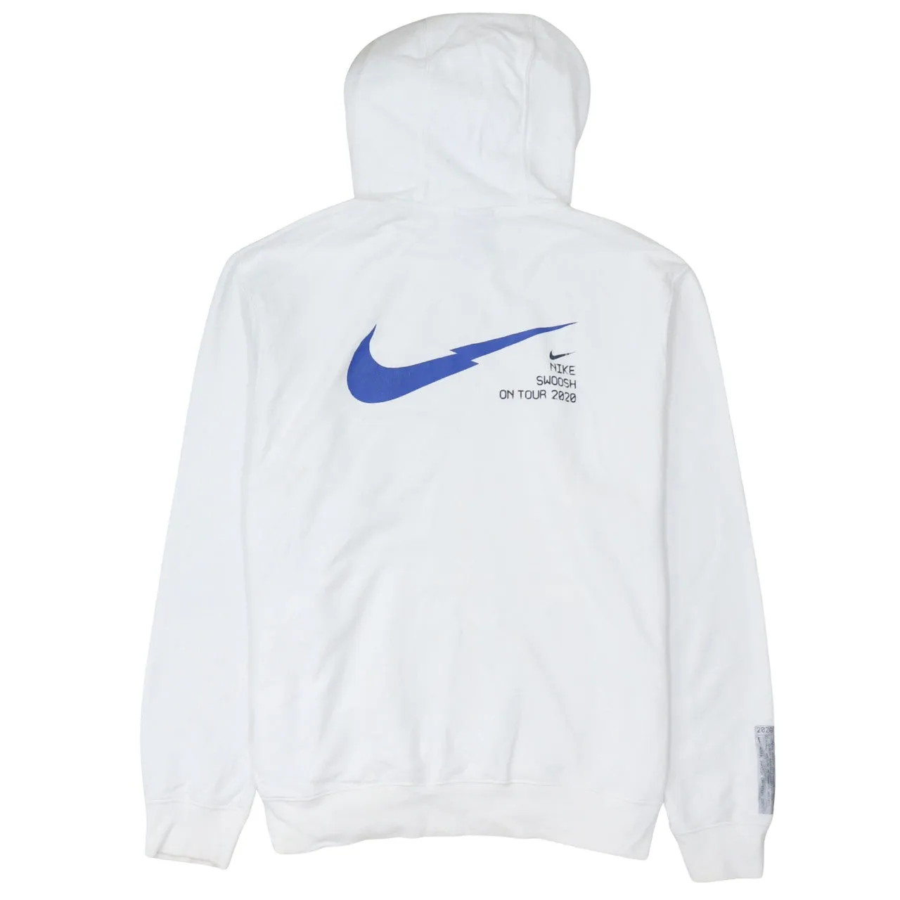 Nike 90's Center Middle Swoosh Pullover Hoodie Large White sold by Vintage Club product image thumbnail 2