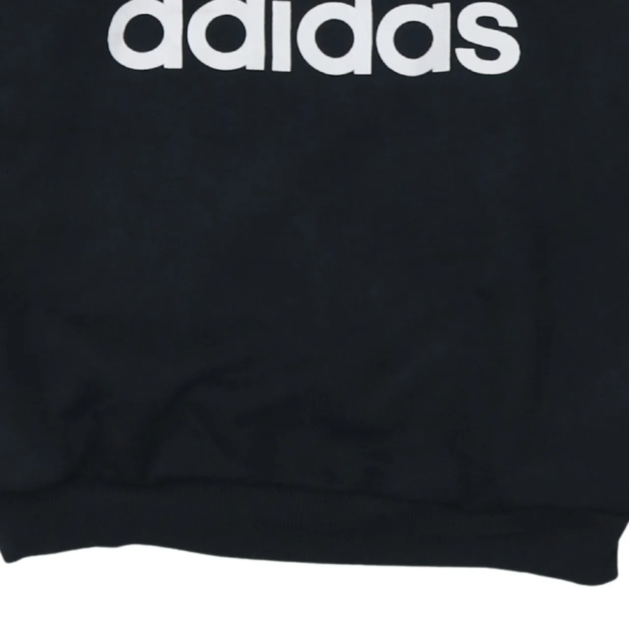 Adidas Black Sweatshirt Women’s XSmall Printed Trefoil Logo Crewneck Pullover Fleece Top sold by Vintage Club product image thumbnail 4