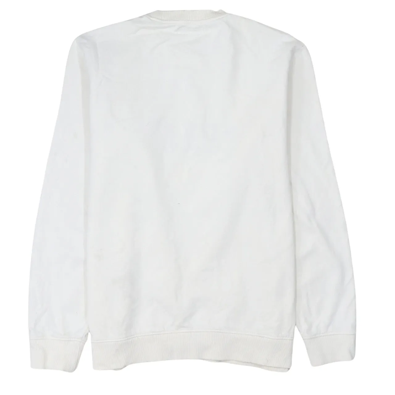 Guess White Sweatshirt Women's XLarge Printed Logo Crewneck Ribbed Cuffs Pullover Top sold by Vintage Club product image thumbnail 2