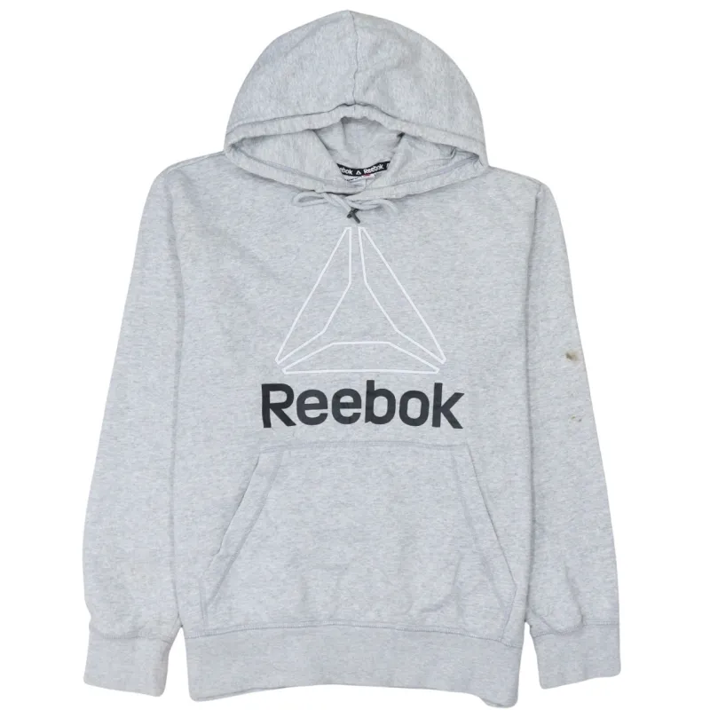 Reebok 90's Spellout Pullover Hoodie Medium Grey sold by Vintage Club
