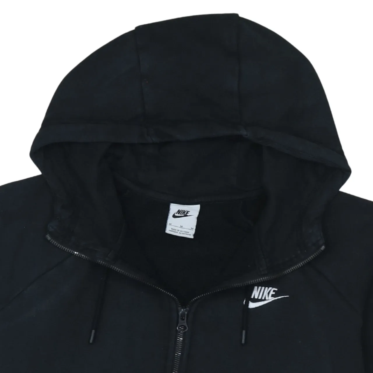 Nike 90's Swoosh Full Zip Up Hoodie Medium Black sold by Vintage Club product image thumbnail 3