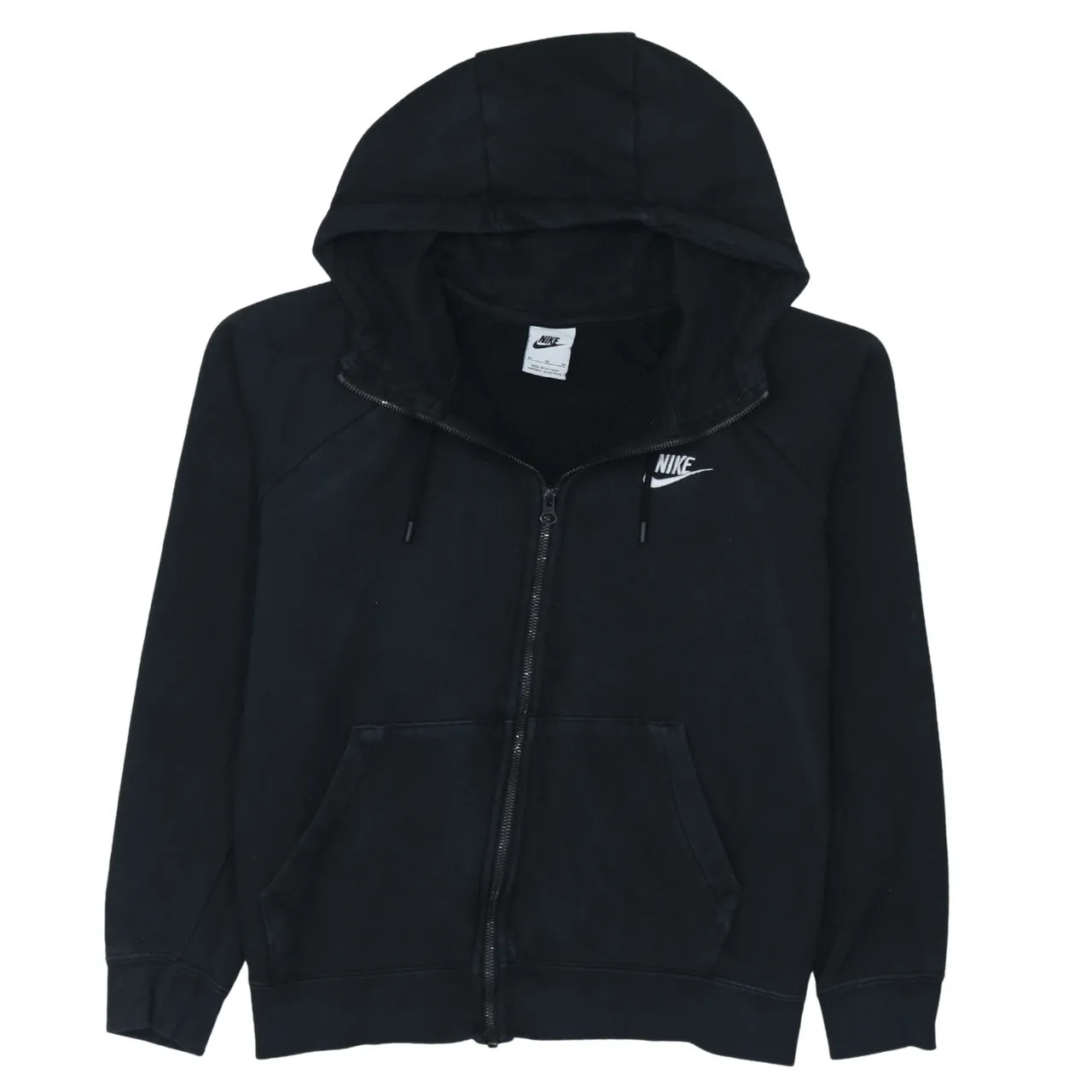 Nike 90's Swoosh Full Zip Up Hoodie Medium Black sold by Vintage Club