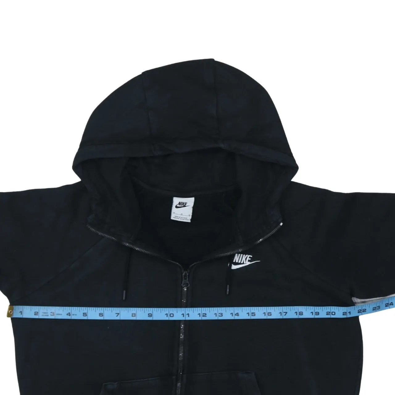 Nike 90's Swoosh Full Zip Up Hoodie Medium Black sold by Vintage Club product image thumbnail 5