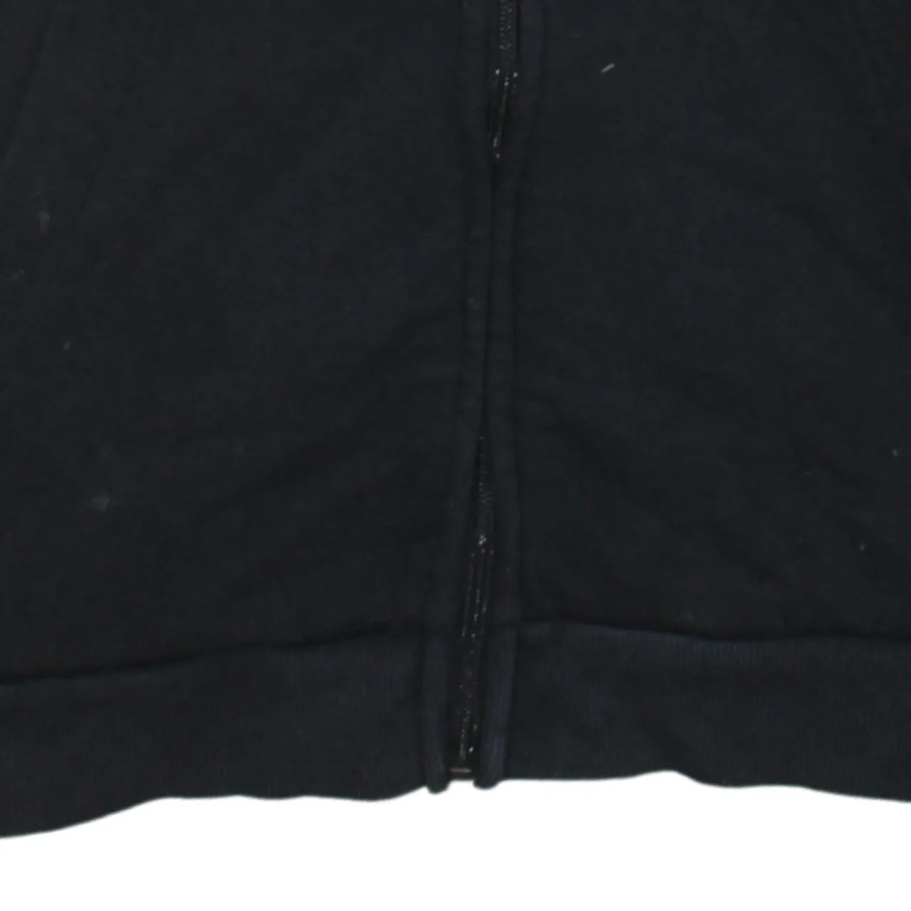 Adidas Black Full Zip Hoodie Men's Small Embroidered Logo Three Stripe Sleeves Sweatshirt sold by Vintage Club product image thumbnail 4