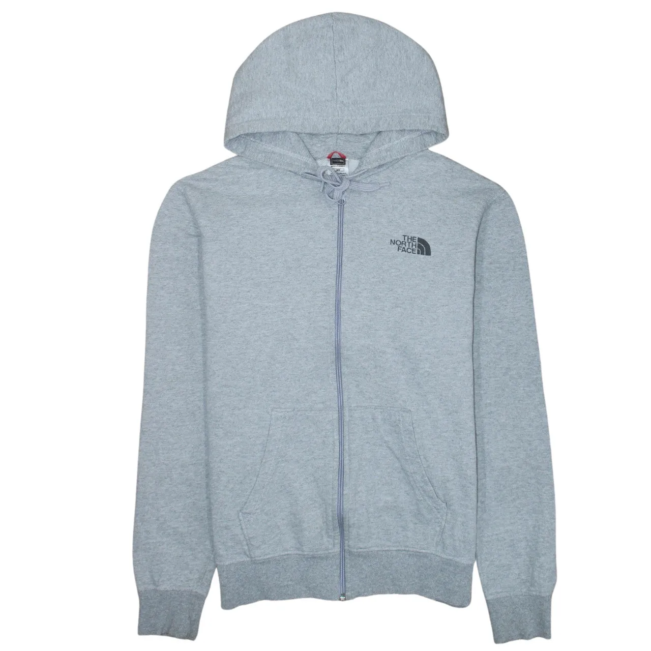 The North Face 90's Drawstring Pockets Full Zip Up Hoodie Medium Grey sold by Vintage Club