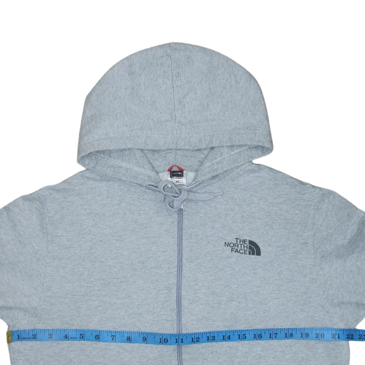 The North Face 90's Drawstring Pockets Full Zip Up Hoodie Medium Grey sold by Vintage Club product image thumbnail 5