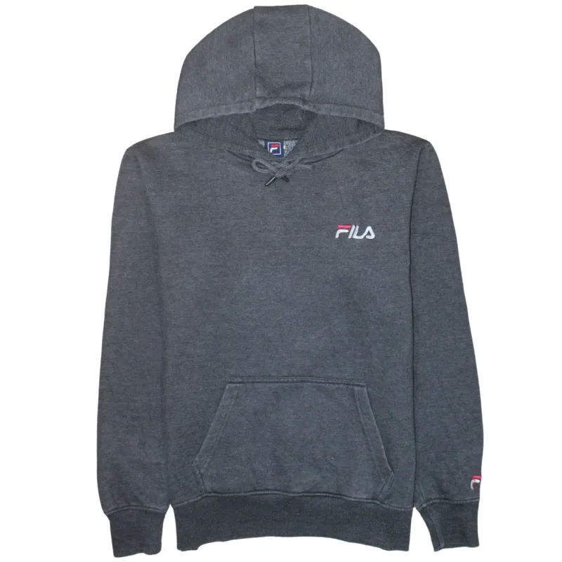 Fila 90's Drawstring Pockets Pullover Hoodie Medium  Grey sold by Vintage Club