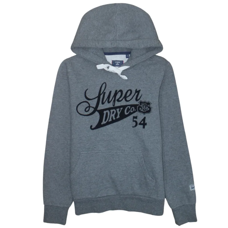 Super Dry 90's Spellout Pullover Hoodie Small  Grey sold by Vintage Club