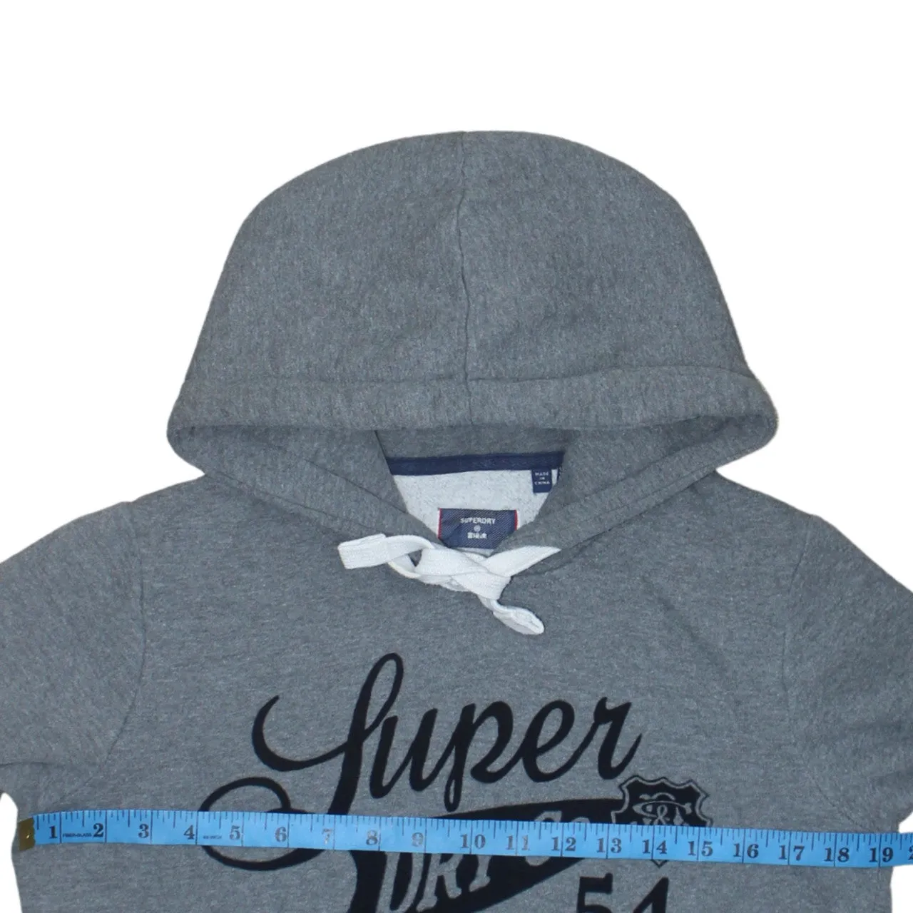 Super Dry 90's Spellout Pullover Hoodie Small Grey sold by Vintage Club product image thumbnail 5