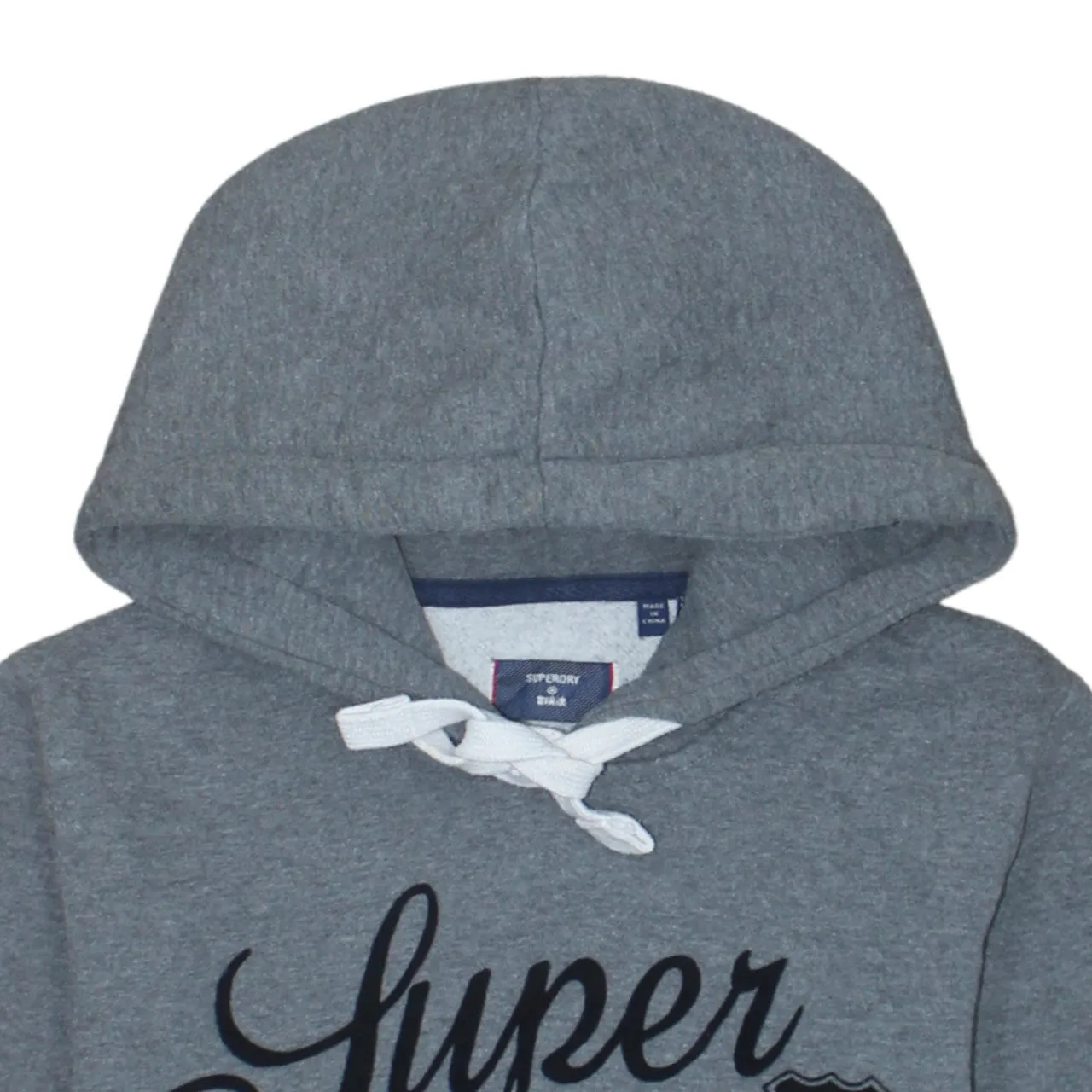 Super Dry 90's Spellout Pullover Hoodie Small Grey sold by Vintage Club product image thumbnail 3