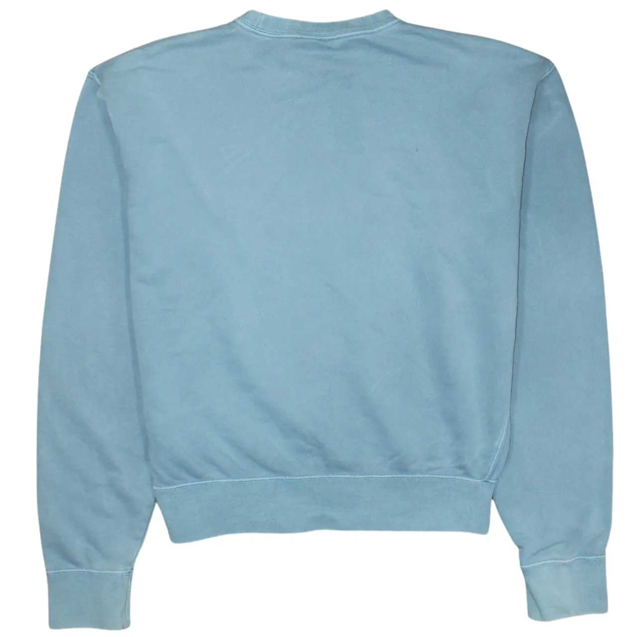 Nike Light Blue Sweatshirt Men’s XSmall Chenille Logo Ribbed Cuffs Crewneck Pullover sold by Vintage Club product image thumbnail 2