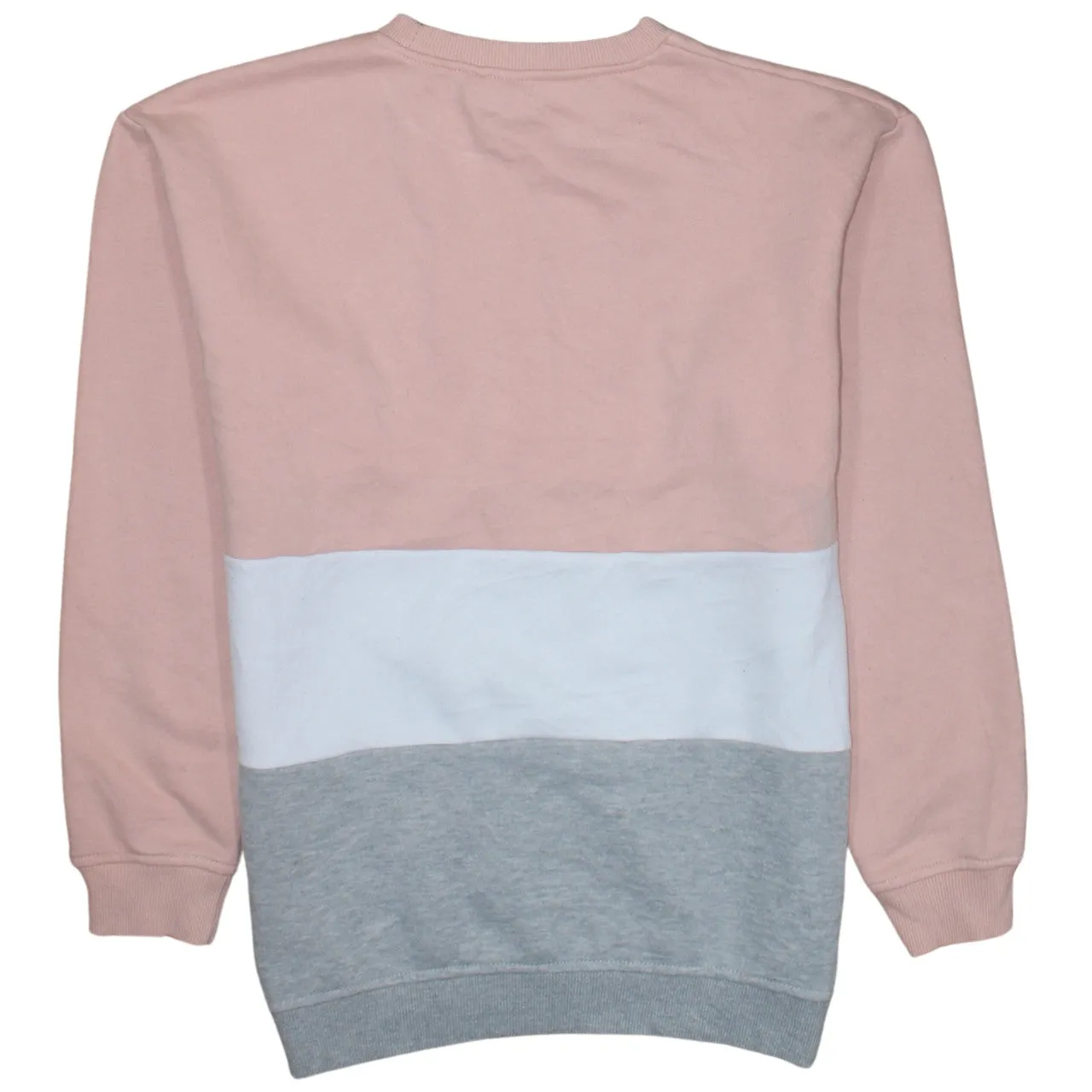Fila Pink Colour Block Sweatshirt Women's Medium Leopard Logo Crewneck Pullover Jumper sold by Vintage Club product image thumbnail 2