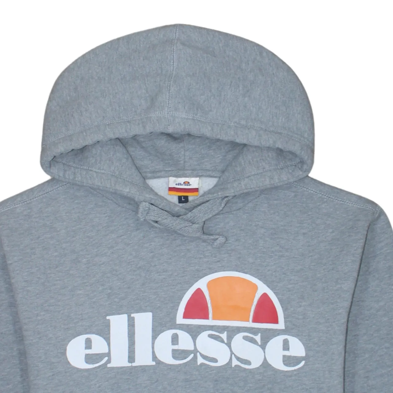 Ellesse Grey Hoodie Women’s Large Printed Logo Front Pouch Pocket Pullover Sweatshirt sold by Vintage Club product image thumbnail 3