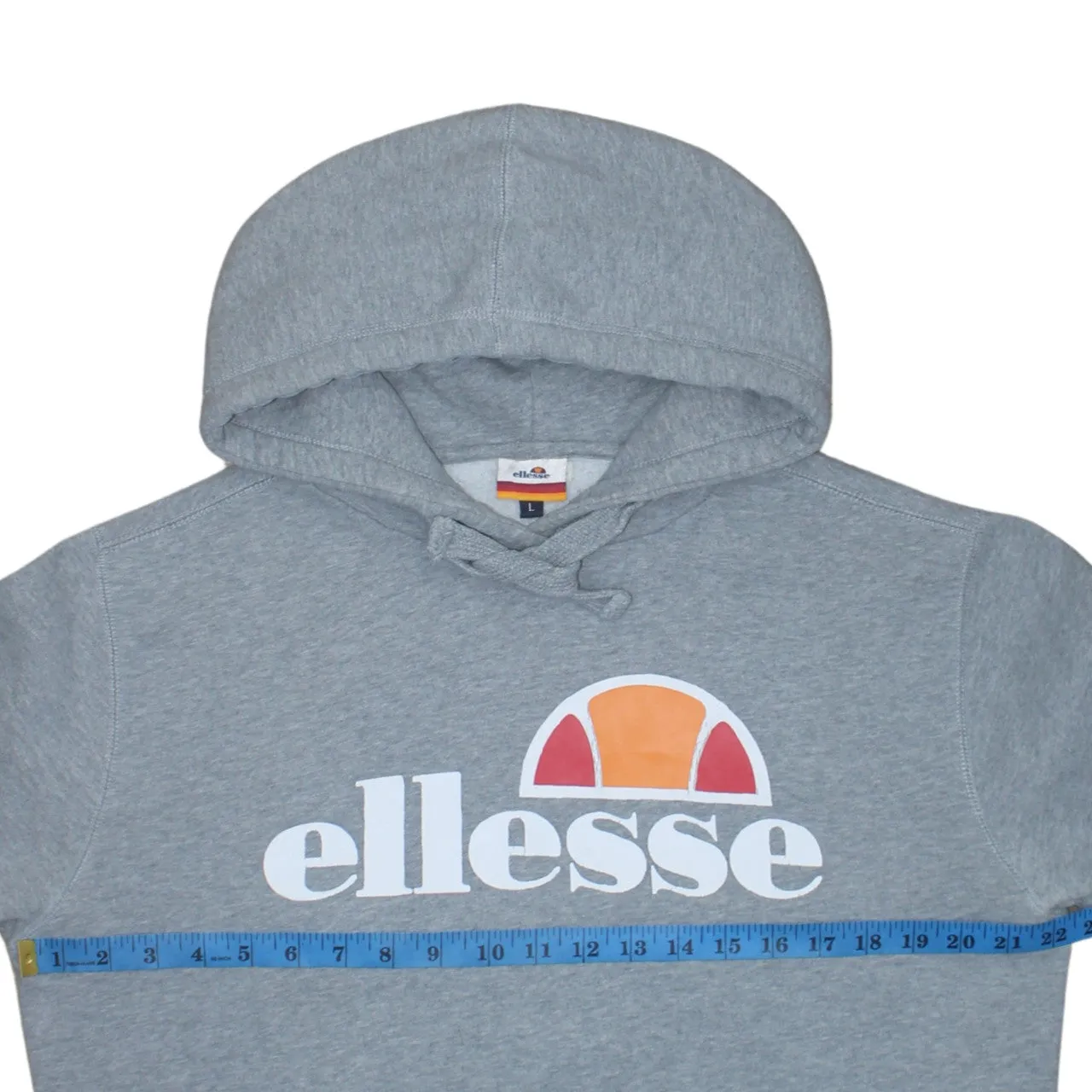 Ellesse Grey Hoodie Women’s Large Printed Logo Front Pouch Pocket Pullover Sweatshirt sold by Vintage Club product image thumbnail 5