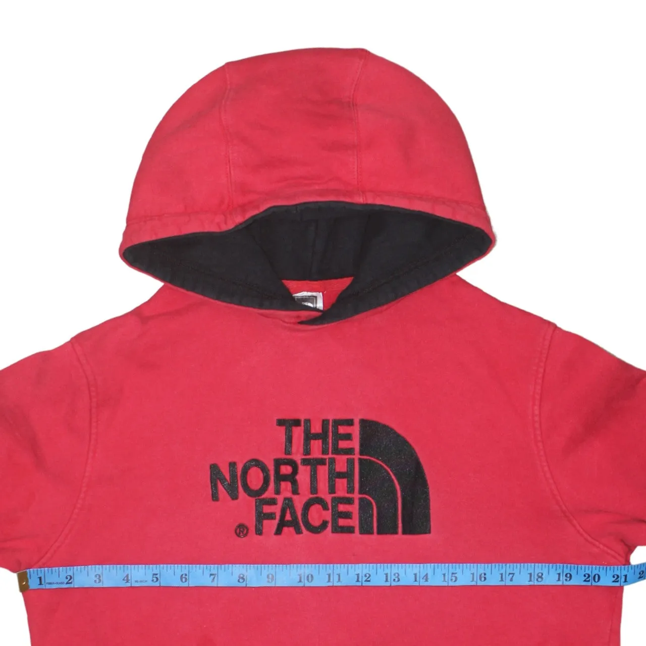 The North Face 90's Spellout Pullover Hoodie Large Red sold by Vintage Club product image thumbnail 5