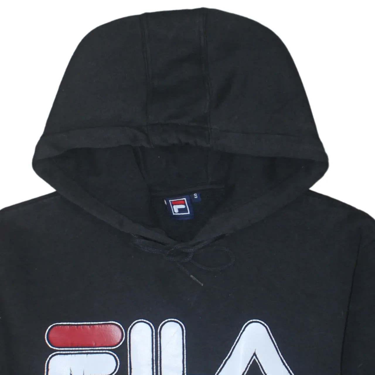 Fila 90's Spellout Pullover Hoodie Small Black sold by Vintage Club product image thumbnail 3