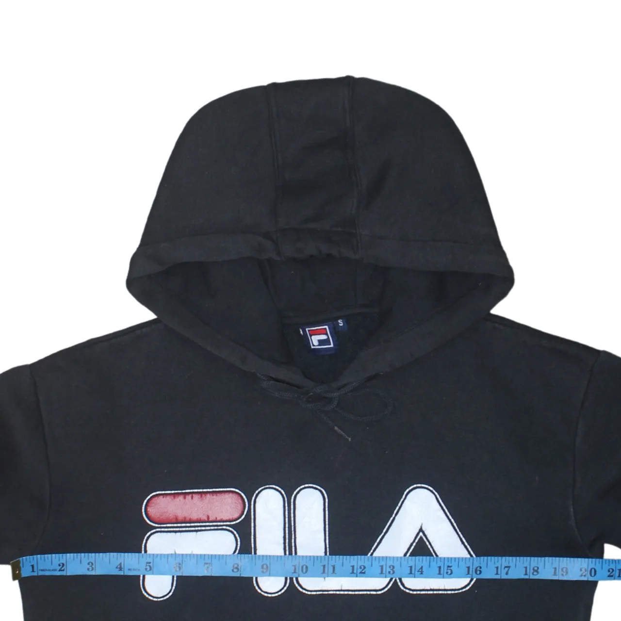 Fila 90's Spellout Pullover Hoodie Small Black sold by Vintage Club product image thumbnail 5